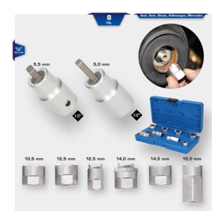 Brilliant Tools Veerppootgereedschapset, 8-dlg