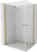 Mexen Mist-F Duo opvouwbare douchecabine links 100 x 75 cm, transparant glas, goudkleurig