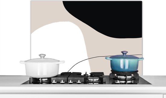 KitchenYeah Spatscherm keuken - Abstract - Design - Vormen - 80x55 cm - Aluminium
