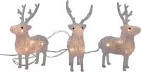 Svenska Living Rendieren éclairage extérieur acrylique 17cm set de 3 LED blanc chaud