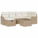 vidaXL - Tuinbank - Set - 7 - st - Poly - rattan