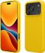 kwmobile telefoonhoesje geschikt voor Apple iPhone 17 Pro - Hoesje met siliconen coating - Smartphone case in stralend geel