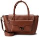 Coccinelle Leren handtas schoudertas Double Beat Grained Leather Handbag Cognac