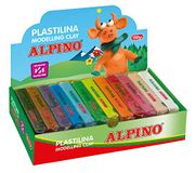 Alpine Alpin DP000918 Boetseerklei, 150 gram, op display standaard, verschillende kleuren, 12 stuks