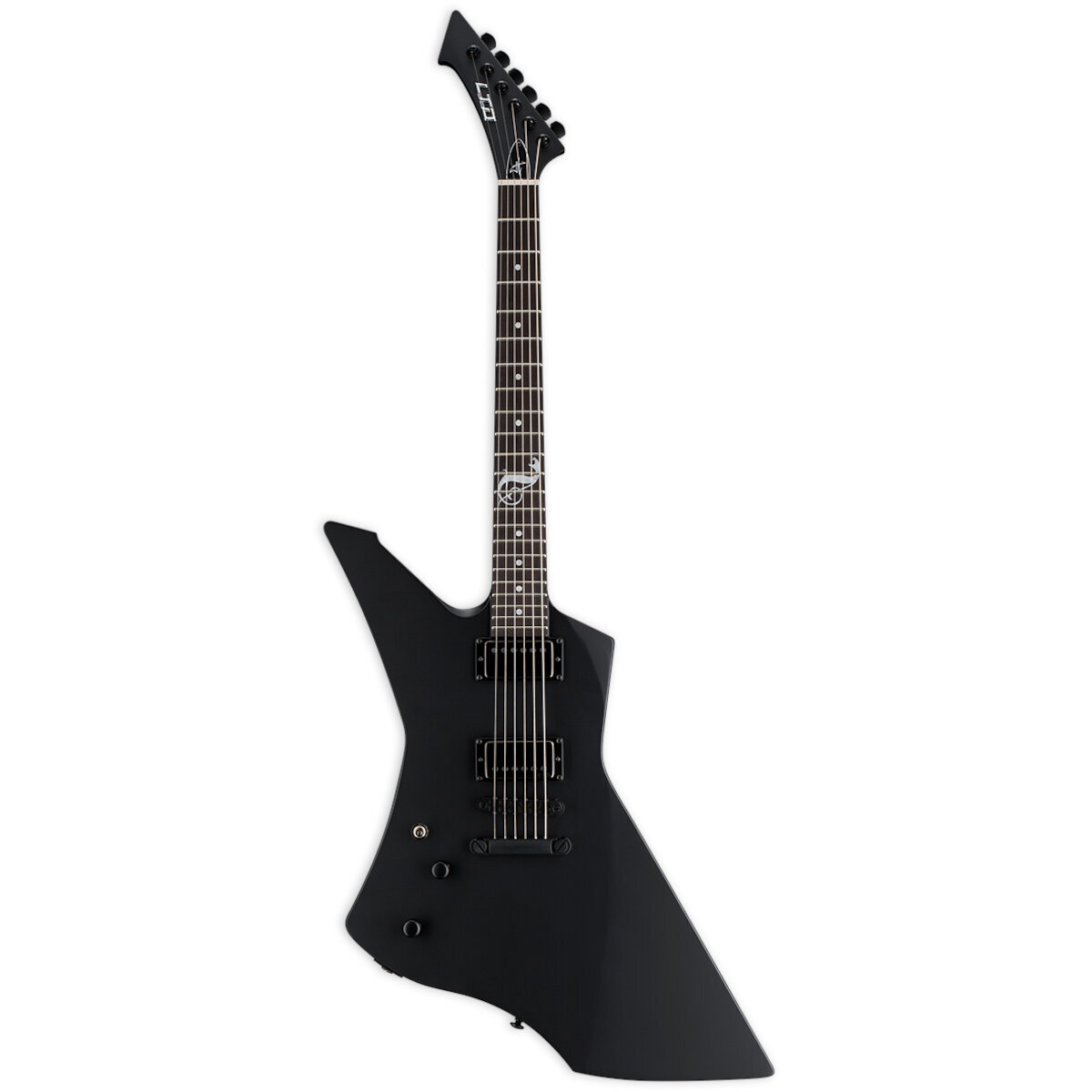 ESP LTD. Snakebyte LH Black Satin James Hetfield Signature linkshandige elektrische gitaar met koffer