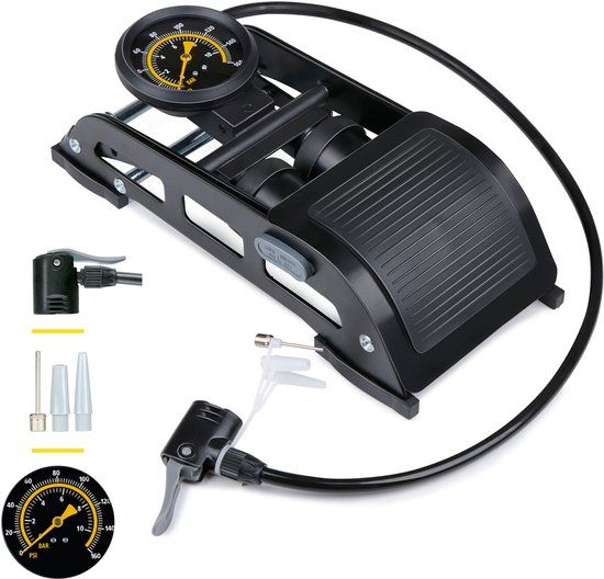 Dunlop Dubbele Voetpomp met Manometer
