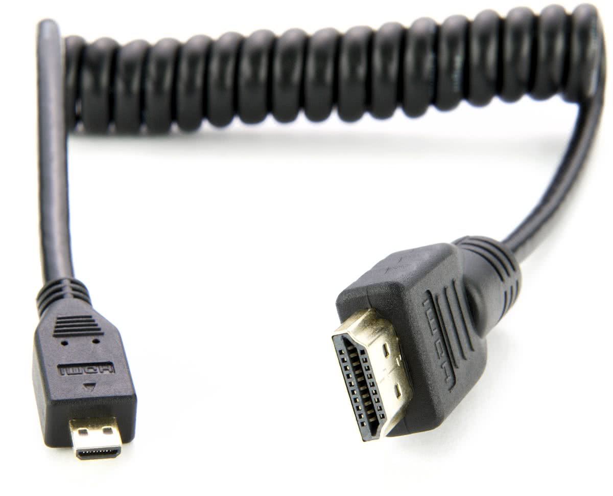 Atomos Coiled Micro HDMI to Full HDMI Cable 30-45cm