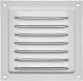 SOTECH Aluminium Ventilatierooster 125 x 125 mm Wit met Muggengaas
