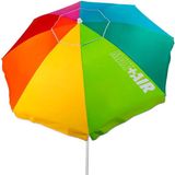 Merkloos Strandscherm 220 cm met Ventilatiedak en UV-bescherming veelkleurig