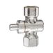 Riegler 102685-9024 Manometer drukknopkraan, G 1/2, van messing vernikkeld, 1 stuk