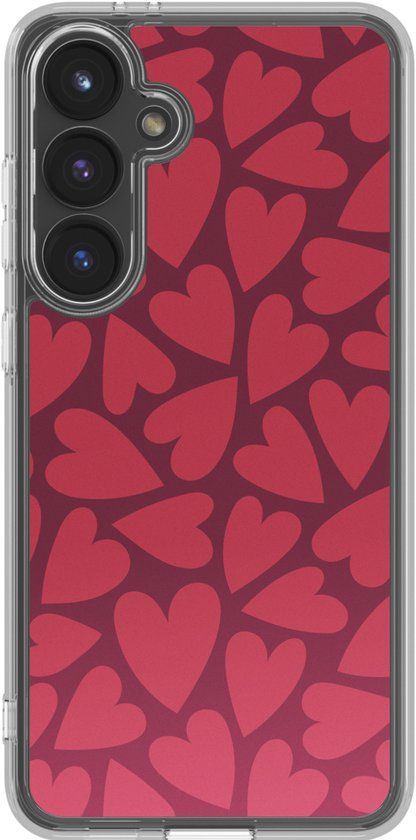 imoshion Hoesje - Geschikt voor Samsung Galaxy S24 FE - Design hoesje - Hearty Coral Dust