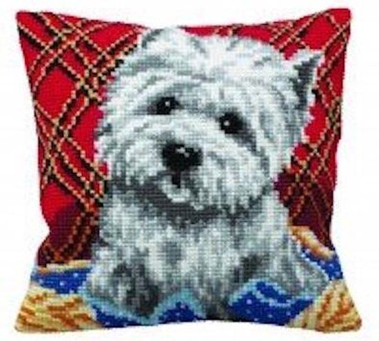 Collection d'Art Borduurpakket Kussen Westie
