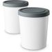 Klarstein Set de bacs à glace – 2 bacs en plastique de 1L avec couvercles, lavables au lave-vaisselle, légers, durables, pour machines à glace, slush et yaourt, accessoire