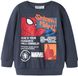 NAME IT NMMACTOR SPIDER NREG SWEAT BRU MAR Jongens Trui - Maat 122/128