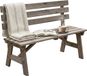 Relaxdays tuinbank, 2-zits, terras, balkon, met rugleuning, bruin
