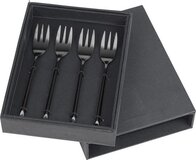 Broste Copenhagen Hune Dessert Forks - Matte Black - Set of 4