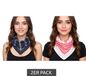 DELMAO Lot de 2 foulards aux motifs différents foulard quotidien 8168 3644 Blanc/Noir/Rouge