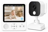 Babyfoon - 2,8 pouces écran IPS - 720p - 96 heures - Sans WiFi