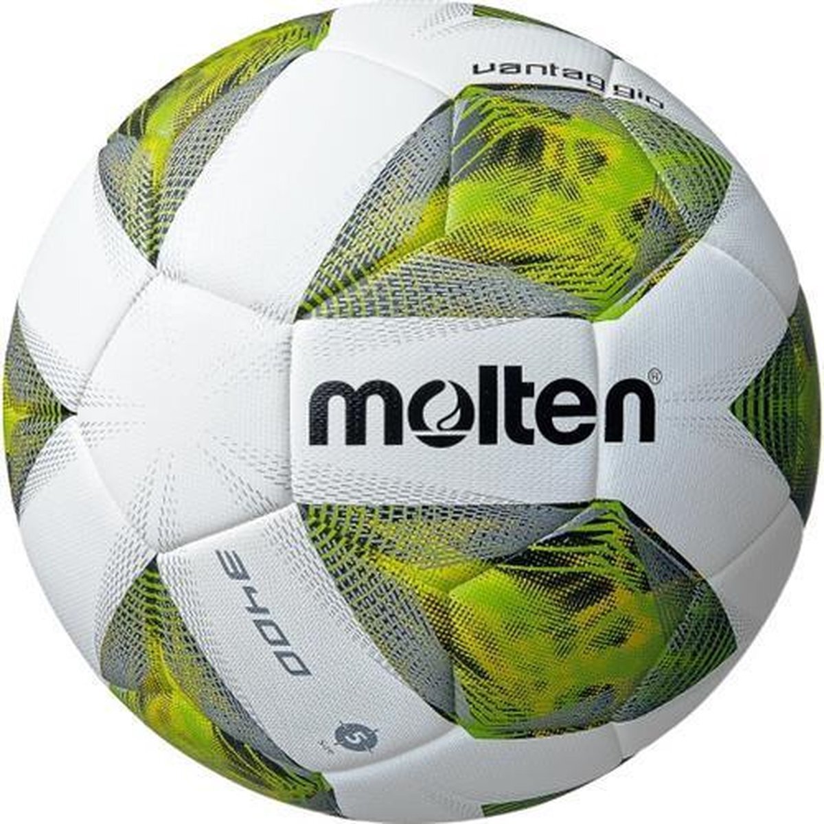 Molten zaalvoetbal A3400 latex/polyurethaan wit/geel