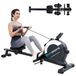 Rower HC1 PRO: Silent rower for home use. With 16 resistance levels, LCD screen, maximum user weight 120 kg, phone holder and a silent slide