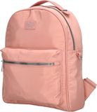 Charm London Odeon Rugzak Dames - Dagrugzak met verstelbare schouderband - Tas van Nylon en Polyester met ritssluiting - Oudroze