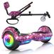 Hoverboard avec hoverkart pour enfants, avec Bluetooth et éclairage LED, violet