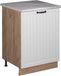 Vicco Wastafelkast Fame-Line, Wit Landhuis/Goudkleurig Eiken, 60 cm