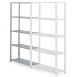 MANORGA Uitbreiding stellingkast 5 Planken 1.250 x 600 x 2.000 mm Grijs