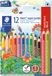 STAEDTLER Noris Super Jumbo Kleurpotloden - 12 Kleuren Set met Slijper