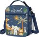 Sac à lunch animaux de la jungle sans marque pour enfants - boîte à lunch isolée avec porte-bouteille pour garçons et filles à l'école - design girafe