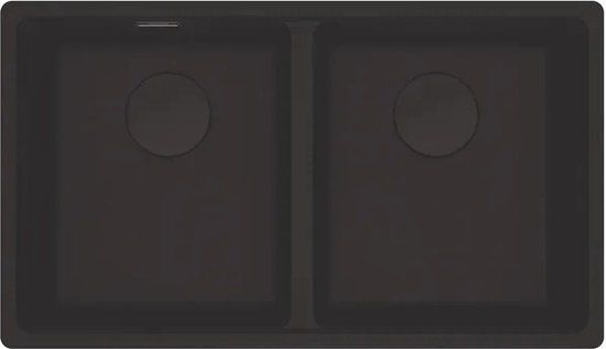 Franke Maris MRG 220-35-35 Black edition dubbele spoelbak matzwart 5 jaar garantie