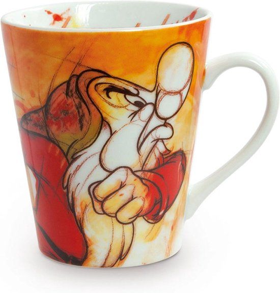 Egan 7 Dwergen - Tas - Grumpy - Mok - Rood - 380 ml