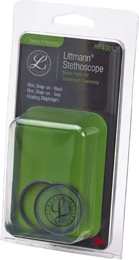 3M Company Littmann Classic III and Cardiology IV onderdelenkit, Zwart - 40016