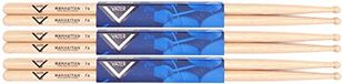 Vater Drumsticks VS3P7AW - Manhattan 7A - Amerikaanse Hickory Serie - Houten Tip - 3 Paar Pack