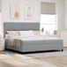 Maison Exclusive - Lit boxspring avec tête de lit gris clair 200 x 200 cm, tissu