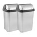 keeeper Vuilnisbak rasmus met roldeksel, 25 l, 34 x 26 x 54 cm, lichtzilver, 2 stuks