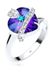 Elli - Ring - Dames hart kristallen in 925 sterling zilver - Dames