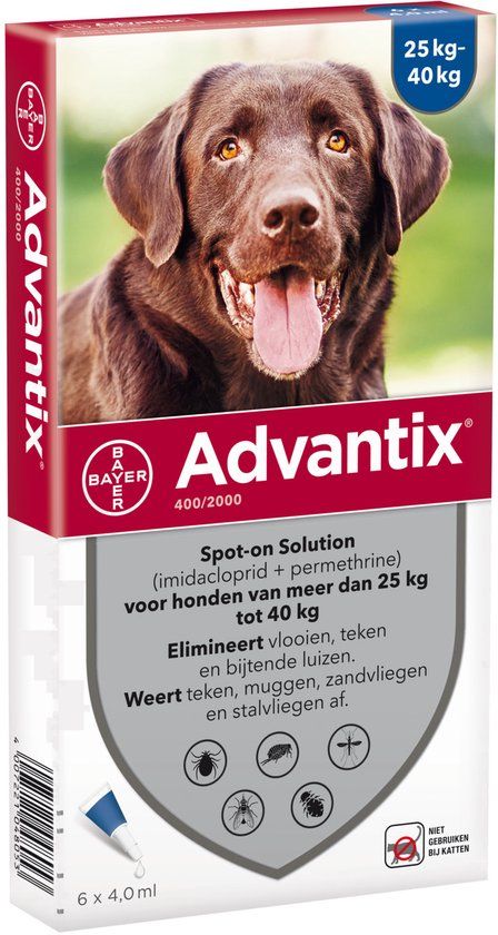 Advantix Spot-on 400/2000 25+ kg - 6 Pipetten