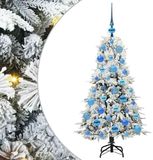 vidaXL Kunstmatige Hinged Kerstboom met 150 LED Wit 120 cm PE en PVC