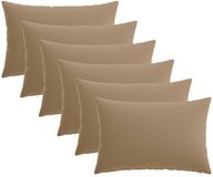 vidaXL Kussensloop 6 stuks Taupe 50 x 70 cm Polyester