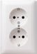 Gira 078303 Wandcontactdozen Wit
