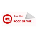 Sneltoner Brother TZe-222 - 8m rood op wit / gelamineerd tape / 9mm (huismerk)