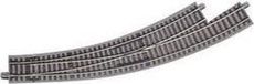 Roco H0 Roco GeoLine (met ballastbed) 61154 Gebogen wissel, Links