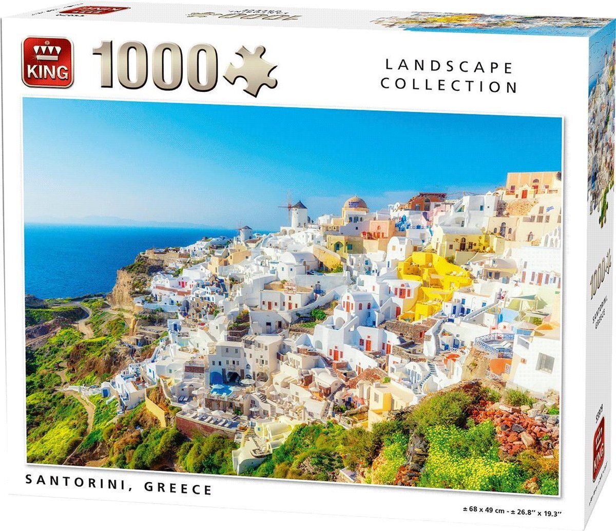 King legpuzzel Griekenland Santorini - Landschap Volwassenen 1000 stukjes