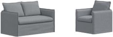 vidaXL Canapé 2 places Gris clair Tissu