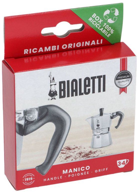 Bialetti Handgreep voor inductie moka koffiepotten (3-4 kopjes)
