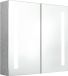 vidaXL Badkamerkast met spiegel en LED 62x14x60 cm betongrijs
