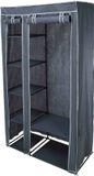 Storage Solutions Kast - mobiel kledingkast - 6-vaks - opvouwbaar - grijs - 174 cm
