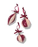 HEMA Boules De Noël Verre Perles - 3 Pièces (bordeaux)