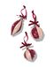 HEMA Boules De Noël Verre Perles - 3 Pièces (bordeaux)